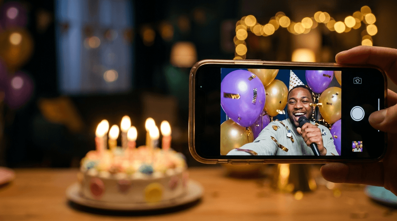 Birthday video messages — AI singing video from a photo for birthday wishes